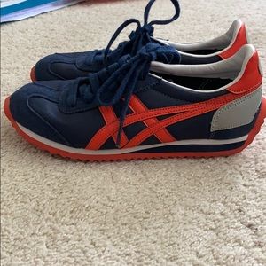 NEW Girls Navy and Orange Onitsuka Tiger Sneakers